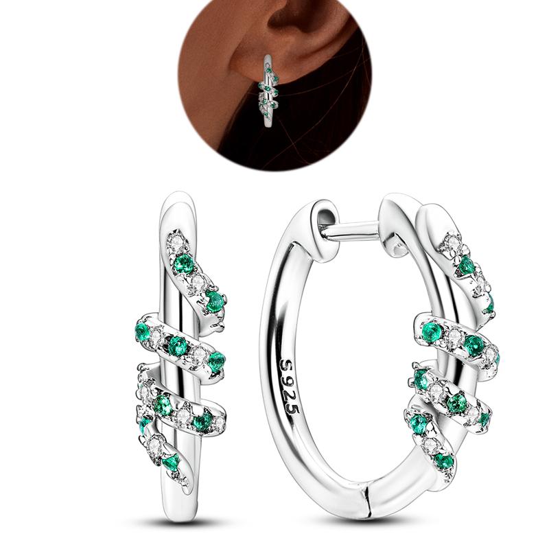 Heißer Verkauf 925 Sterlingsilber Kupfer Herz Ohrringe Passen Original Charms Creolen Für Frauen Mädchen Stecker Ohrring Feine Zirkonia Geschenke