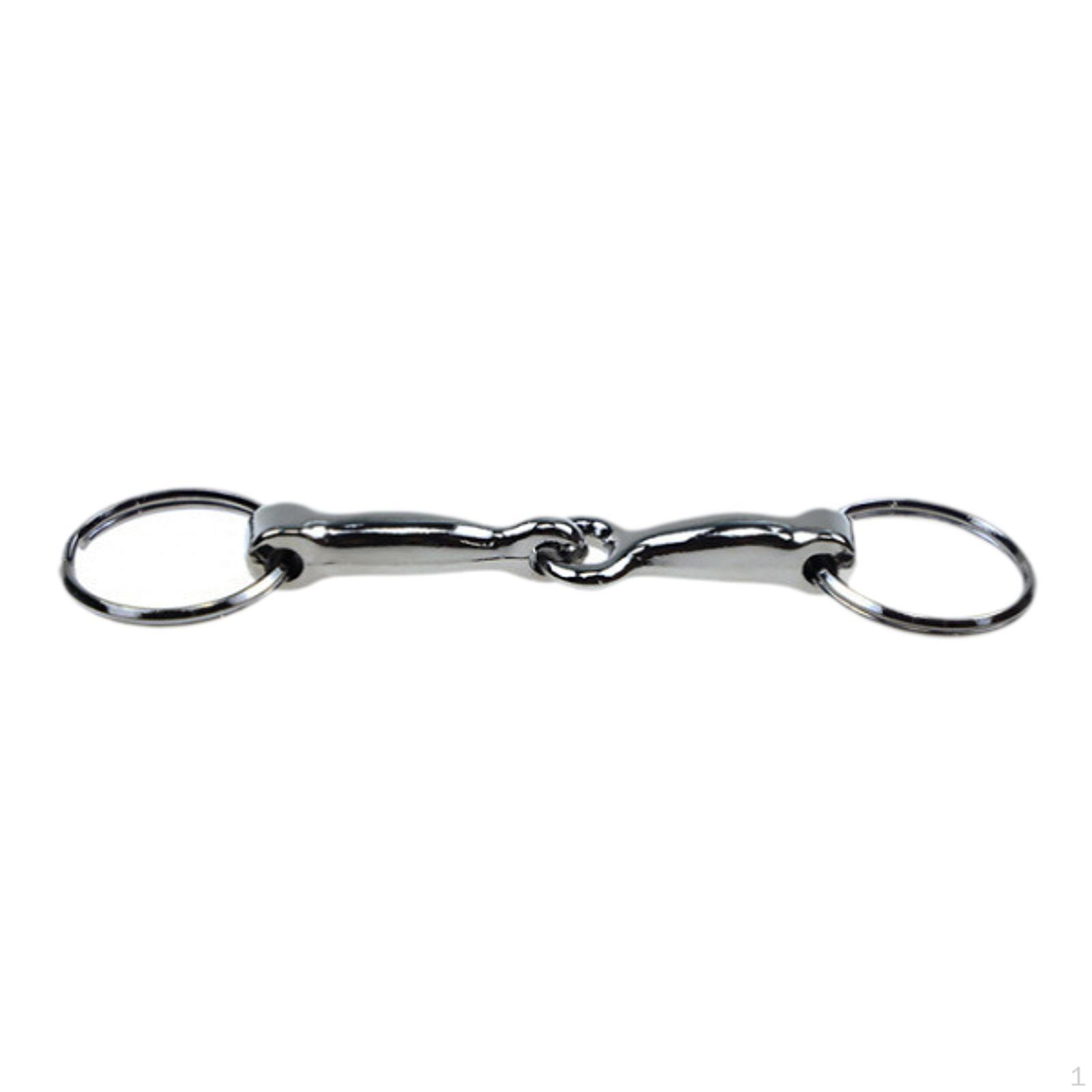 Брелок для ключей в виде конного удила, металлический аксессуар для сумок, подарок любителям лошадей серебряный