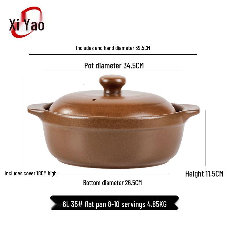 Traditional Unglazed Earthenware Soup & Stew Pot