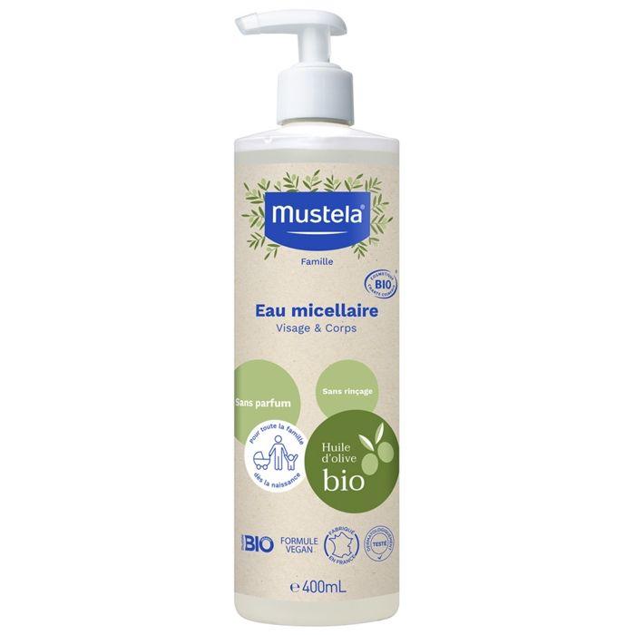 Eau - Mustela - Bio Micellaire - 400ml - Vegan - Naturel - Tous types de peau