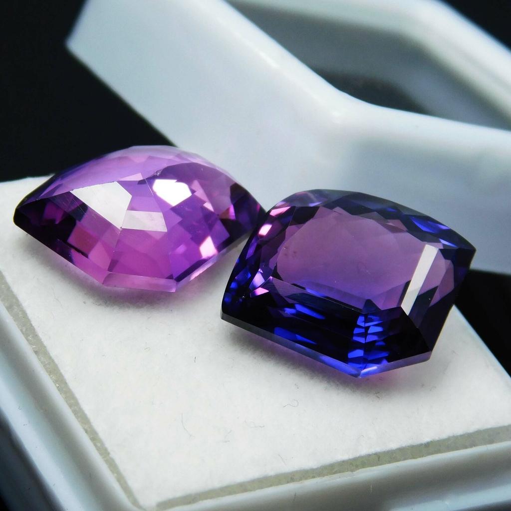 Natural Purple Tanzanite Loose Gemstone Flawless 18.45 Ct Fancy Cut for Jewelry Making and Crafts