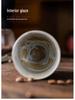 Handbemalte Keramik Kaffee- & Teetasse - Retro Japanisches Ofendesign