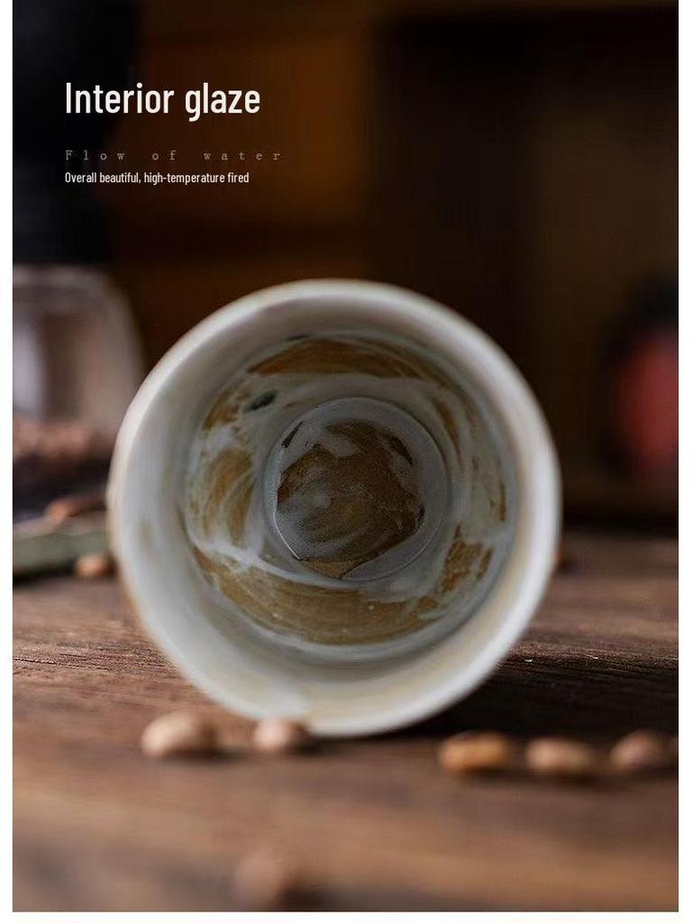Handbemalte Keramik Kaffee- & Teetasse - Retro Japanisches Ofendesign