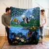 Cute Little Mole Print Cartoon Blanket Warm Soft and Comfortable Home Travel Sofa Bedding Camping Cars Cover Blanket for Gifts