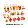 18 Pieces Year Pendants Chinese Hanging Decorations Festival Door Sign Traditional