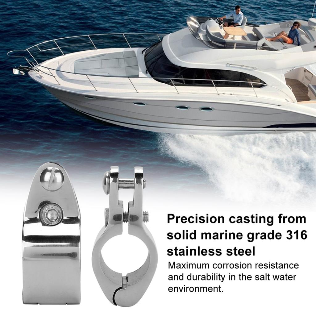 2pcs Stainless Steel Boat Marine Hinged Upper Jaw Slide Hardware Fittings