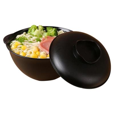 Ramen Nudelschalen Mikrowellengeeignete Suppenschüssel mit Deckel Ramenkocher Mikrowellengeeignet Hitzebeständig Großes Fassungsvermögen Nudelschale Instant