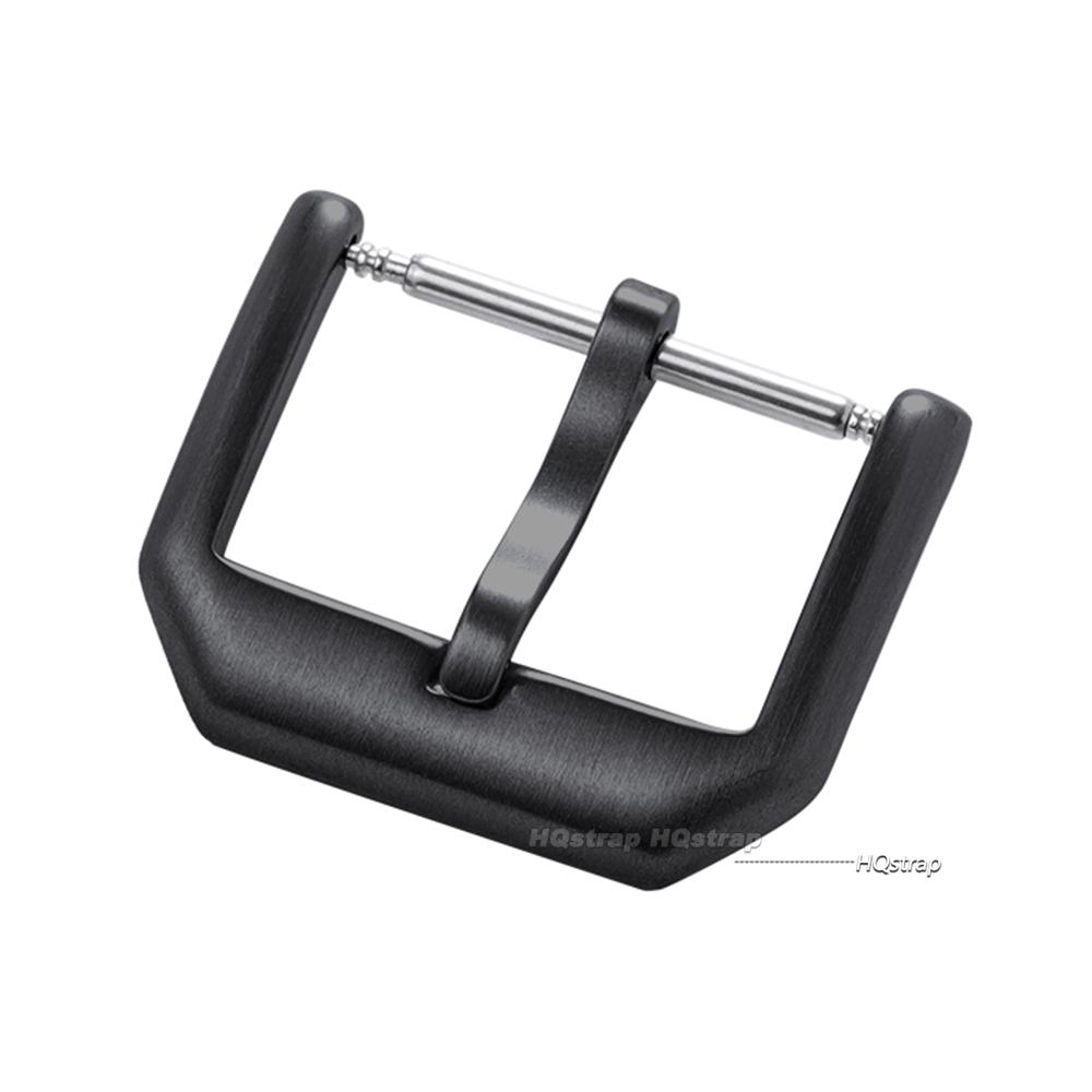 Brushed Stainless Steel Watch Pin Buckle 16mm 18mm 20mm Silver Gold Black Buckles for Leather Watch Band Strap Clasp Accessories