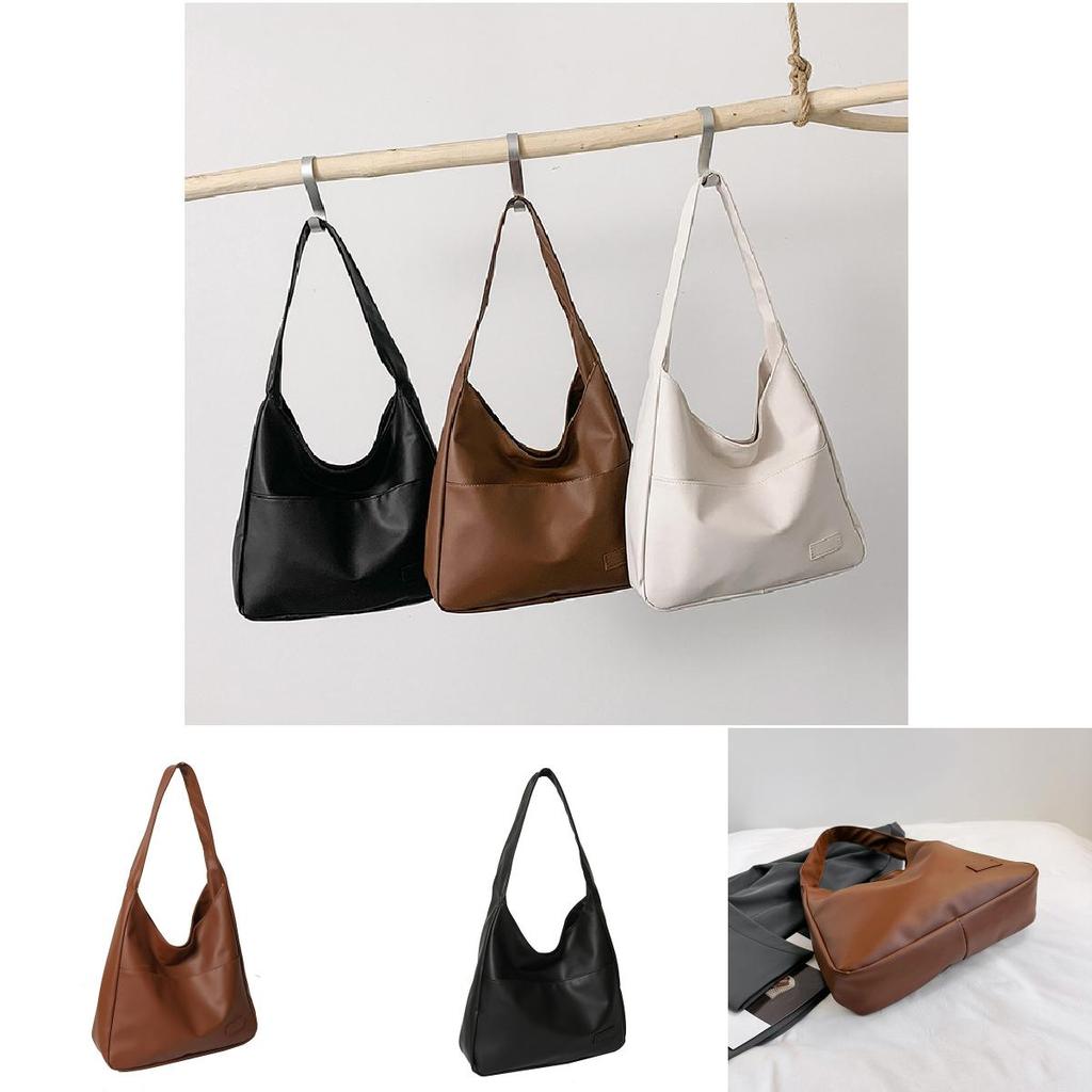 Simple Solid Color Large Capacity Women Casual Tote Bag For Daily Commuting
