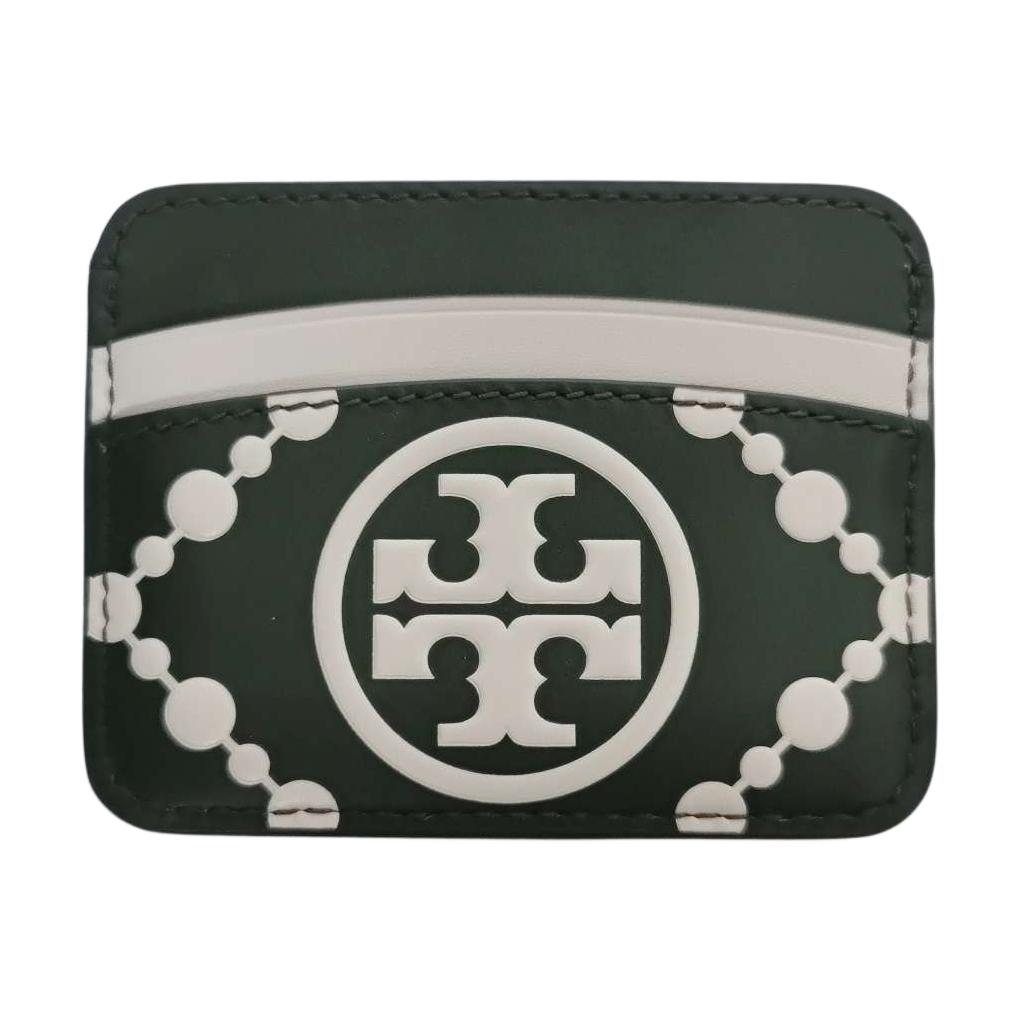 

Tory Burch T Monogram Logo Leather Card Holder Women accessories Green 137135-201 Basic Set (Bag+Dust Bag)