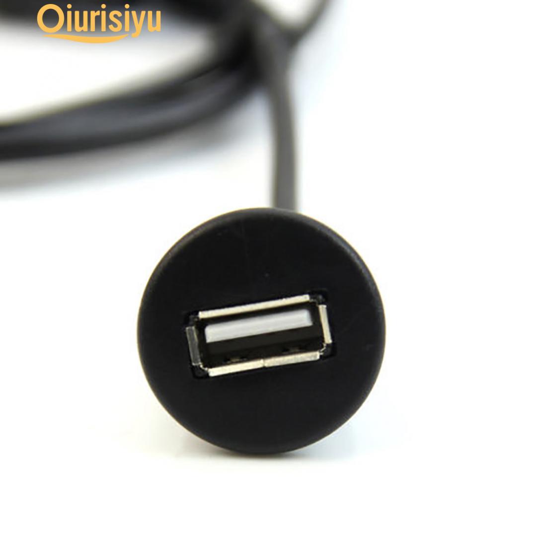 Câble D'extension USB 2.0 Et AUX 3,5mm Pour Tableau De Bord Auto - 3 Pieds - Montage 1 DIN