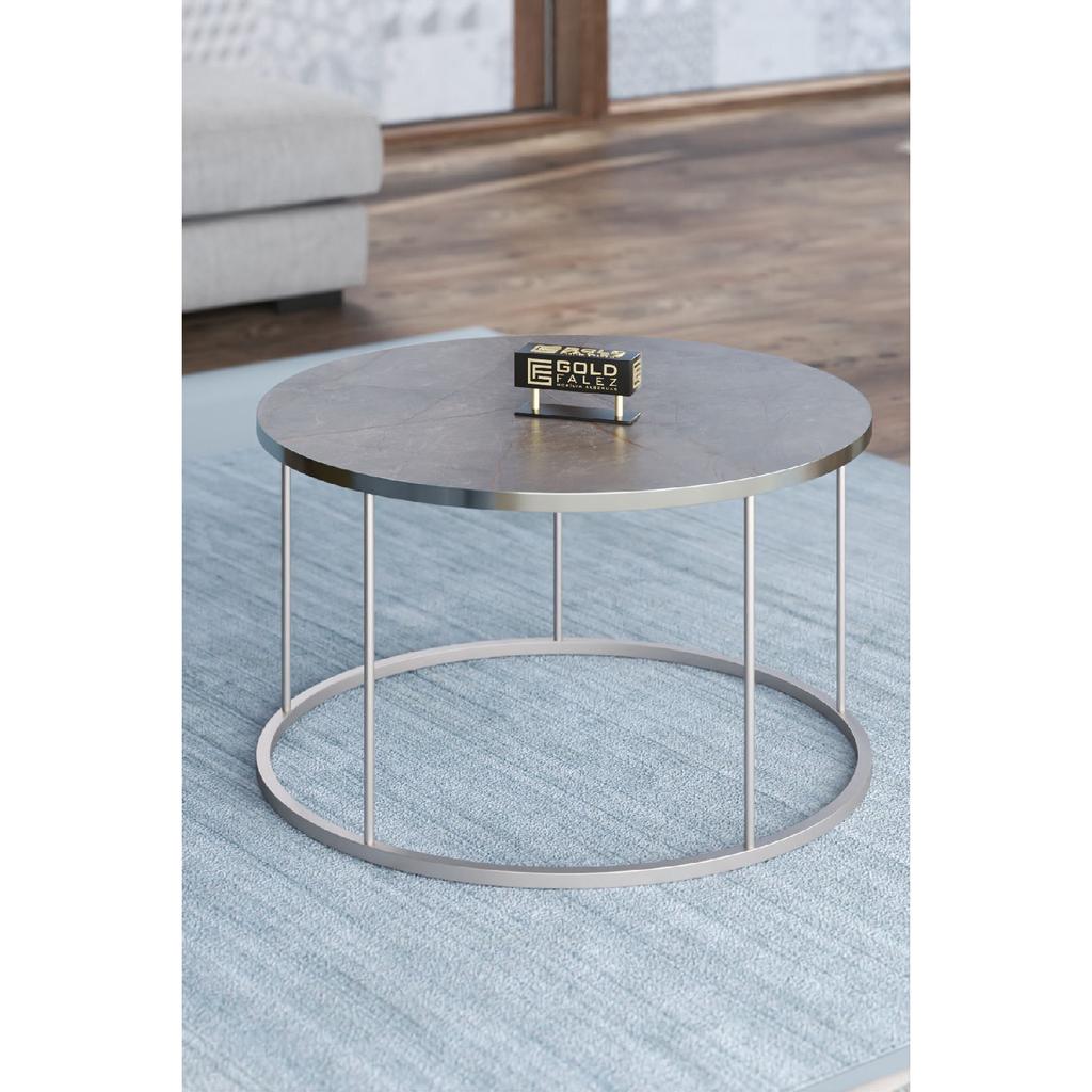 Coffee Table And Nesting Table Terra Silver White