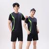 Unisex Quick-Dry Sports Suit: Breathable Short-Sleeve Set for Runners with Customizable Team Numbers