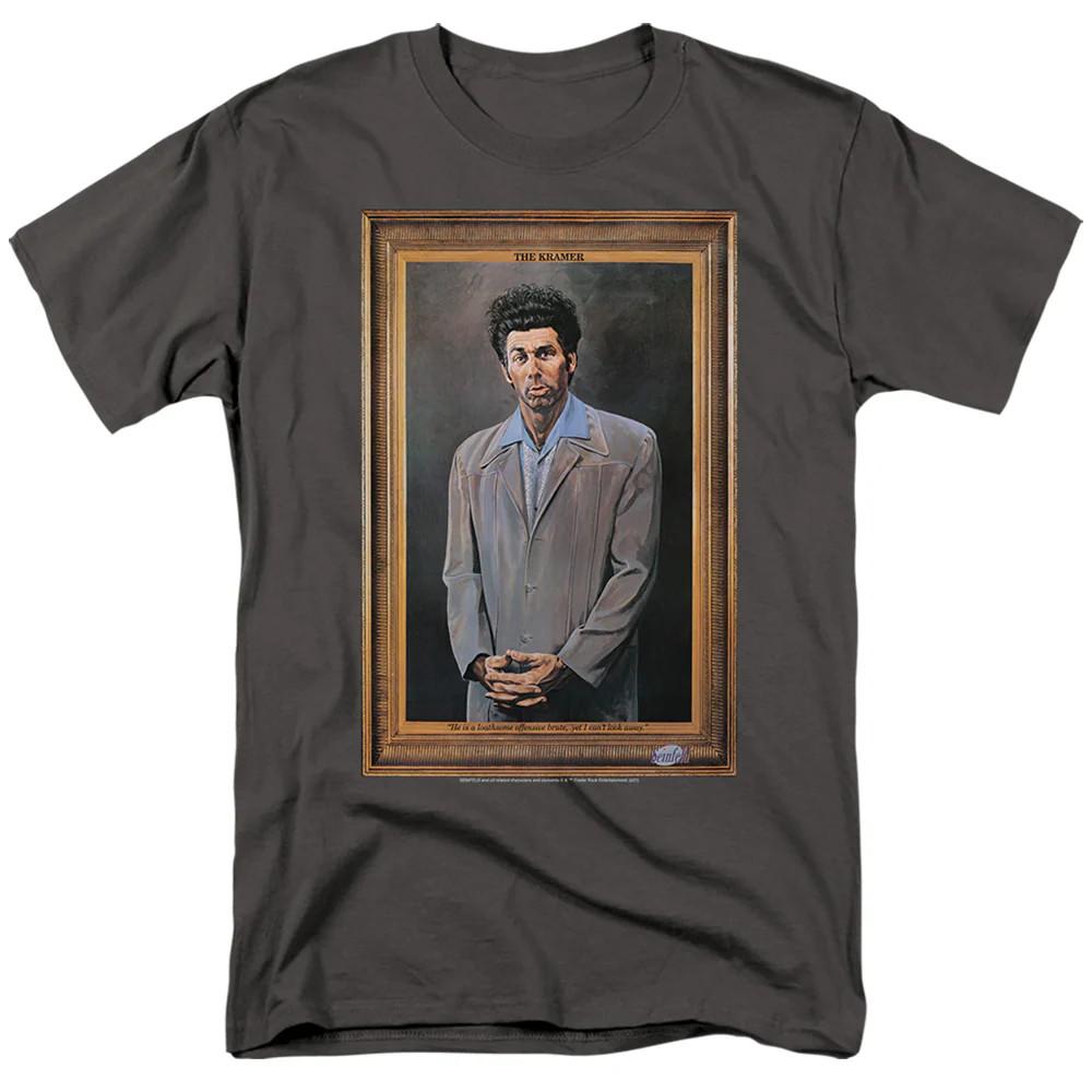 Seinfeld Kramer Portrait Mens T Shirt Charcoal Unisex T-Shirt XL