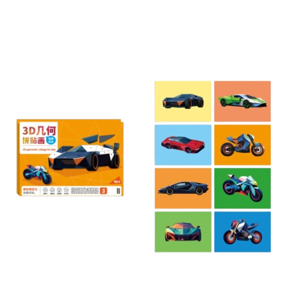 

Paper DIY Paste Material Kit Educational Toys Animals Sticker Book Toddlers Car