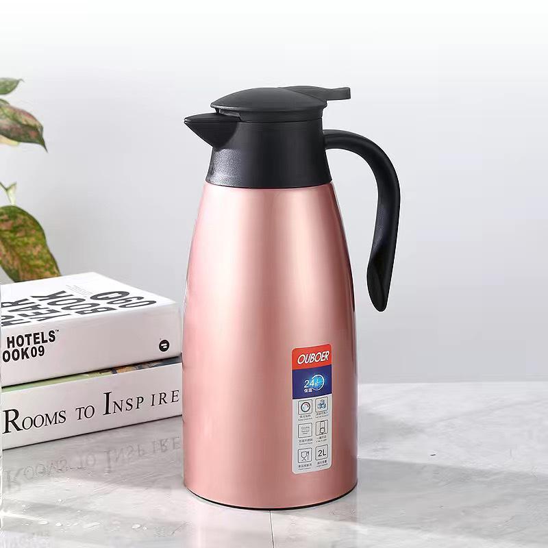 Stainless Steel Double-Layer Insulated Coffee Pot - Home & Hotel Gift