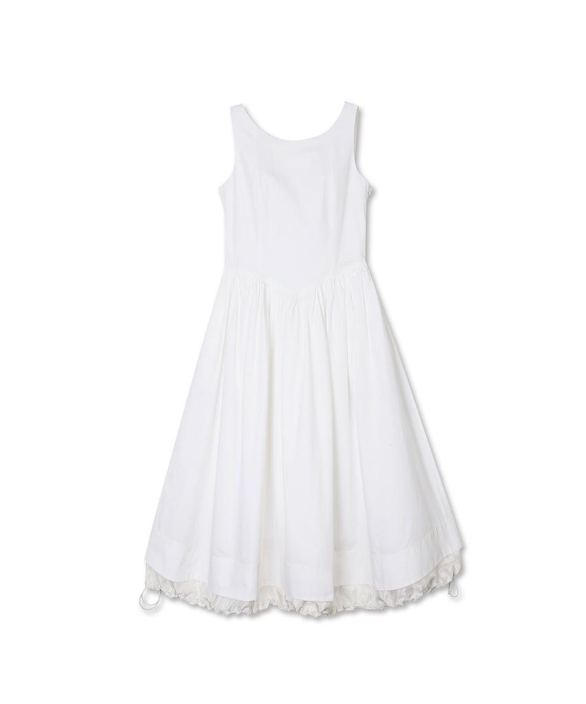 Michikoleondeonkosino Hem String Layered Dress Ivory