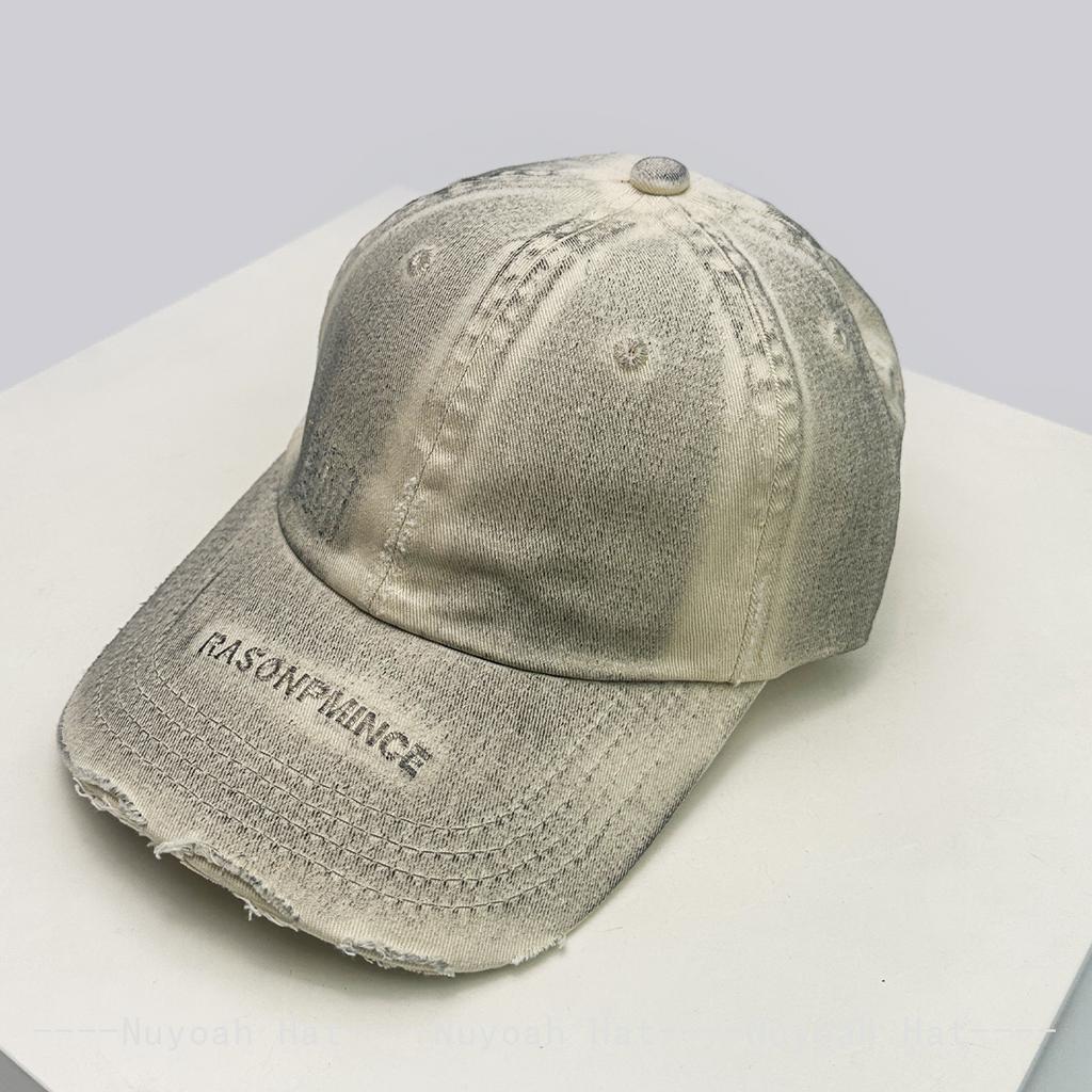 New Men Women Distress Broken Style Embroidered Letters Baseball Hats Sunshade Retro Versatile Street Peaked Caps Fashion Ins