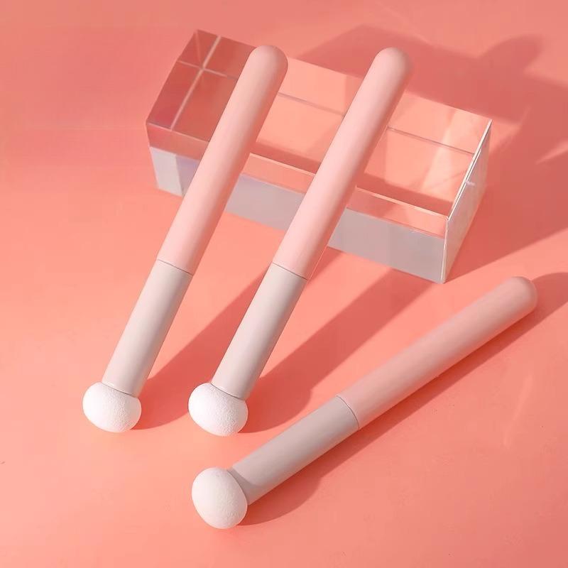 Mini Mushroom Head Concealer Sponge Brush Soft Round Tip For Spot Tear Trough Nasolabial Folds Portable Blending Makeup Tool