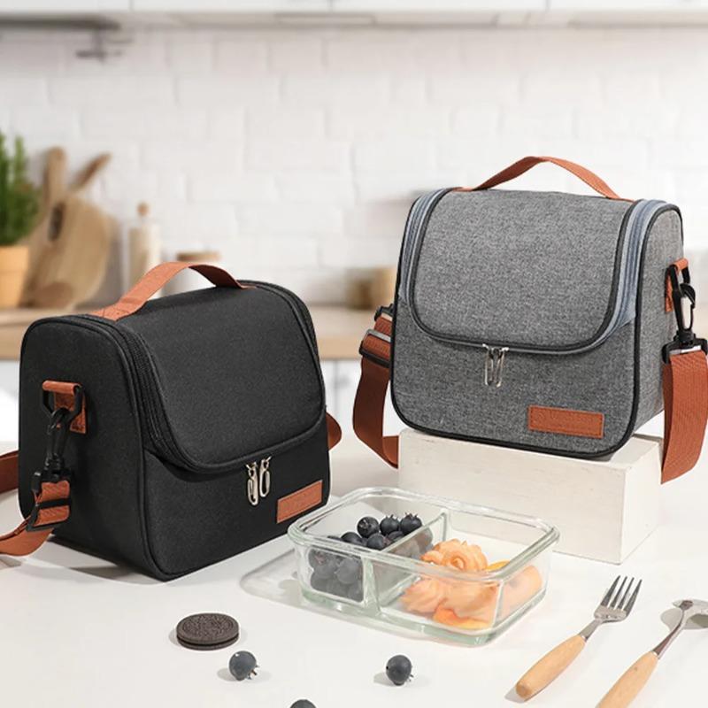 Fresh-keeping ice packs, large-capacity picnic meal packs, hand-held insulated bags, and crossbody insulated lunch packs