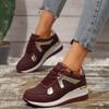 Zapatillas de cuña nuevas para mujer Zapatos de plataforma de malla Color liso Suela gruesa Zapatos vulcanizados para la tendencia Zapatillas cómodas