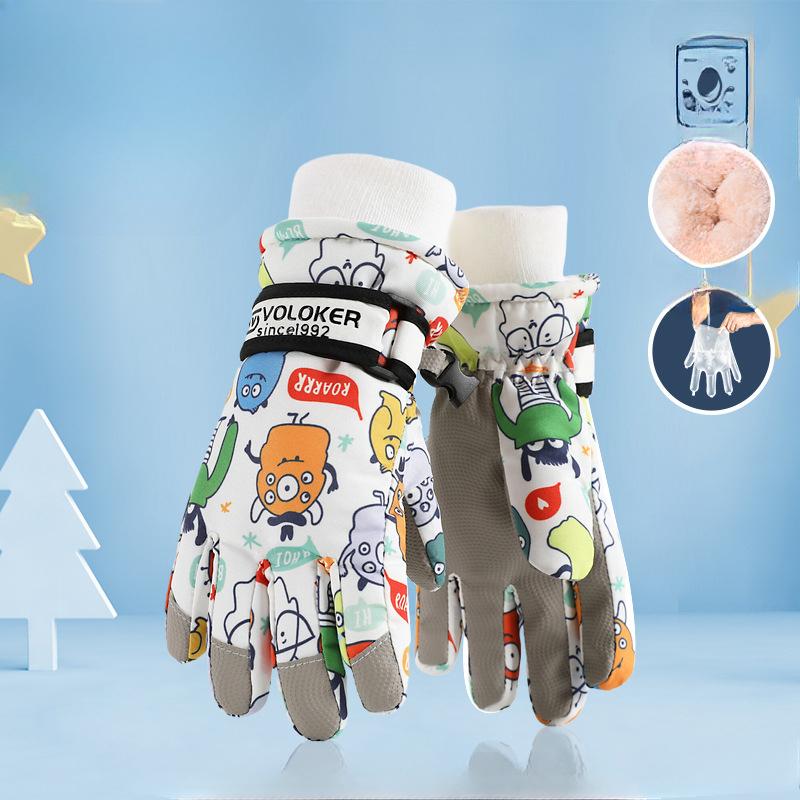 Kids Ski Gloves, Breathable Waterproof Kids Gloves Winter, Cold Weather Warm Snow Gloves for Cold Weather Outdoor Child Boys Girls