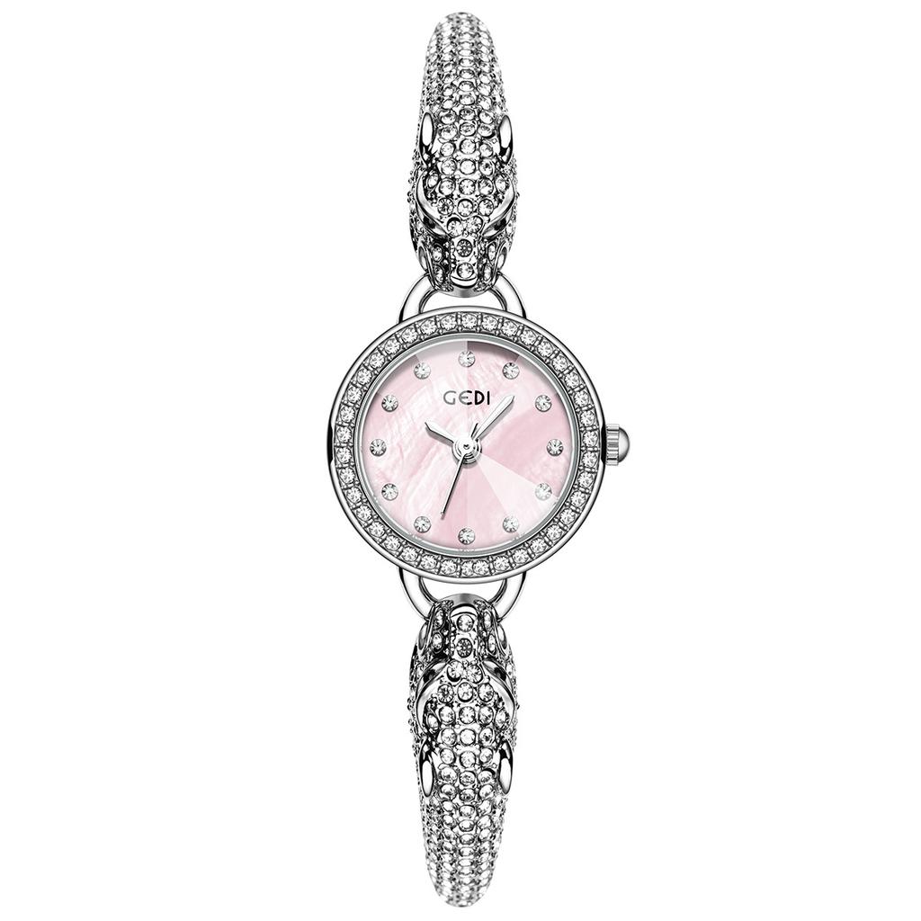 Dial Fashionable And Elegant Watch Leopard Head Bracelet Light Luxury Simple High Value Diamond Set Quartz Watch