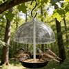 Regulowany karmnik dla ptaków Wiszący karmnik dla ptaków z przezroczystą kopułą chroniącą przed deszczem Zewnętrzna tacka na nasiona dla ptaków do ogrodu, tarasu, dla dzikich ptaków