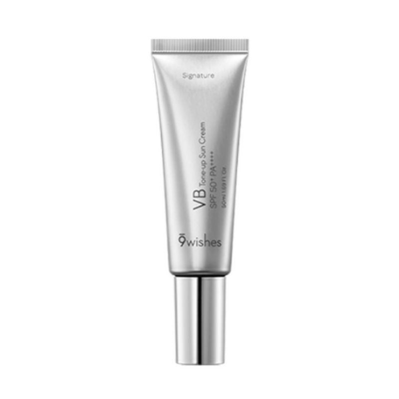 9Wishes VB Tone-Up Sun Cream Signature SPF50+ PA++++ 50ml – Brightening UV Protection Sunscreen