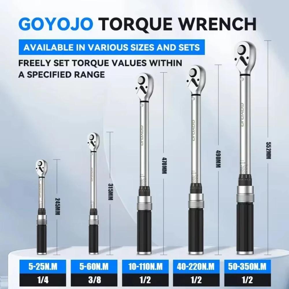 New 3/8" 5-60N.m Torque Wrench Square Unit Torque Wrench 1/4" Pro Torque Wrench 5-25N.m Professional Bicycle Auto Repair Tool