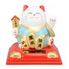 Solar Waving Cat Vivid Lovely Auto Waving Arm Fortune Cat Statue for Car Dashboard Window Decoration 3.15in