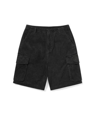 THISISNEVERTHAT Overdyed Corduroy Cargo Short Washed Black