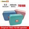 T&G Portable Bluetooth Speaker Wireless Mini Bass Column Boombox BT USB TF AUX Play Outdoor Loudspeaker TG166