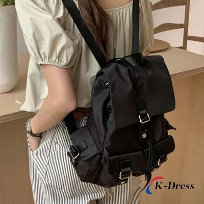 Laptop and iPad Drawstring Backpack Carry-All Strap Nylon Simple Pocket Bag