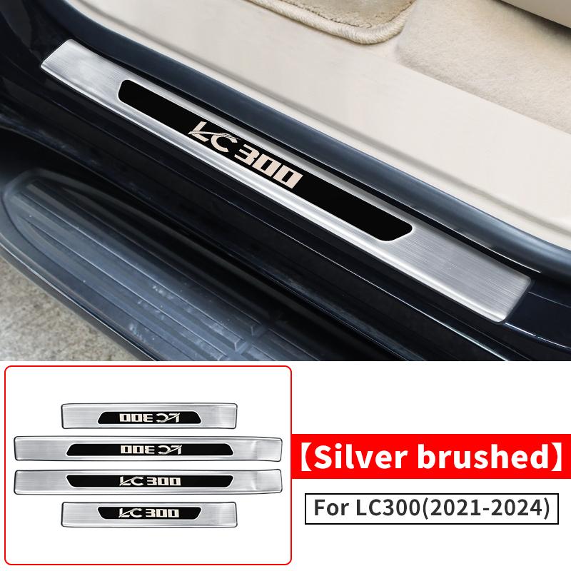 

stainless steel car threshold protection For Toyota Land Cruiser 300 2021-2024 LC300 Interior modification Upgraded accessories