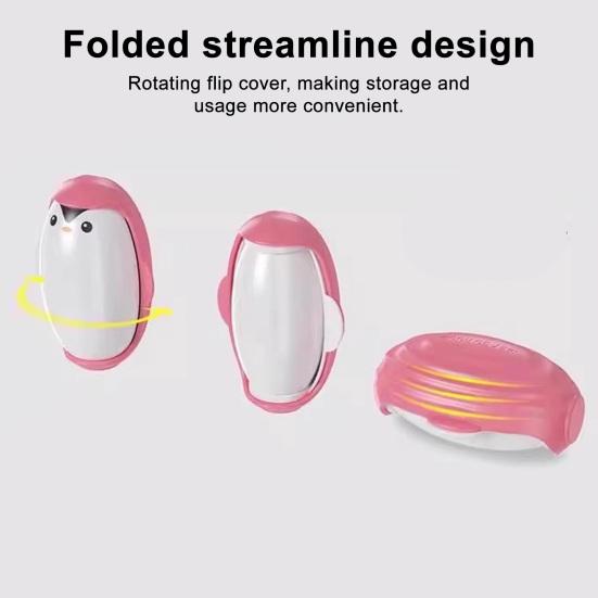 1/3 ks Odstraňovač žmolků Přenosný Mini Cestovní Váleček na žmolky Omyvatelný Design malého tučňáka Lepicí Odstraňovač nečistot