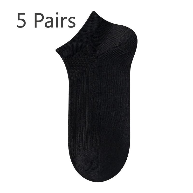5 Pairs of Women's Summer Super Thin Breathable Mesh Boneless Antibacterial and Deodorant Socks