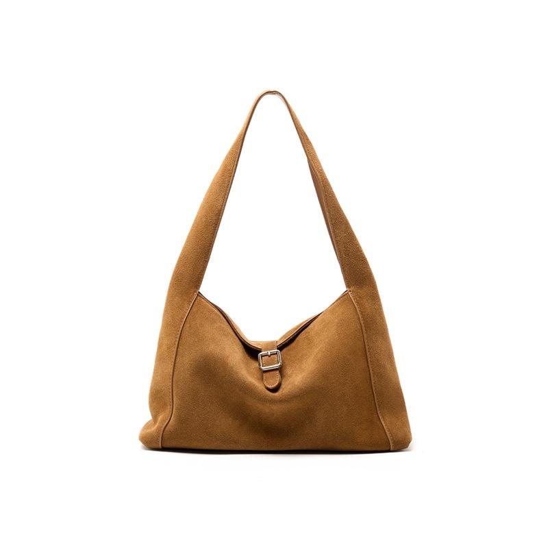 Suede bag new women s handbag leather light commuting niche high-end fashion women s shoulder bag
