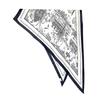 Silk Wool Triangle Scarf - Classic Black & White Versatile Shawl for Women