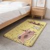 MONKEY CARTOON C-Curious GeorgeS Floor Mat Flannel Door Mat Non-Slip Absorbent Washable Indoor Home Rug