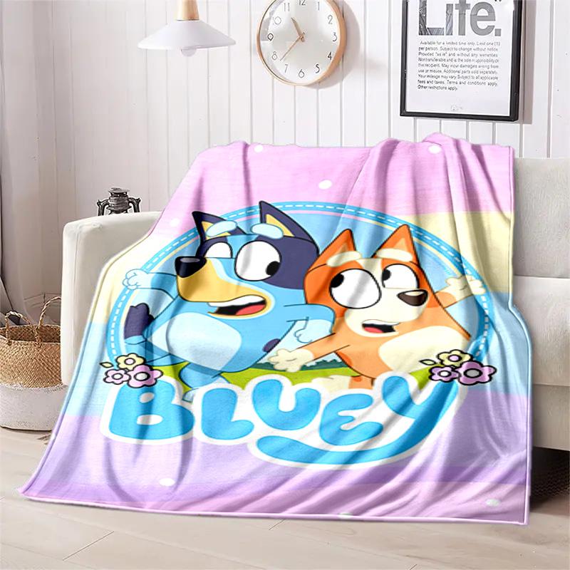 Bluey Blanket Suitable All Seasons Soft Comfortable Sofa Office Home Blanket Holiday Birthday Gift Bluey 128 140