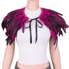 Bunter Echter Federschal Wickel Großartig für Halloween Cosplay Abendparty für Damen Fotografie Schulterstück Verstellbare Größe