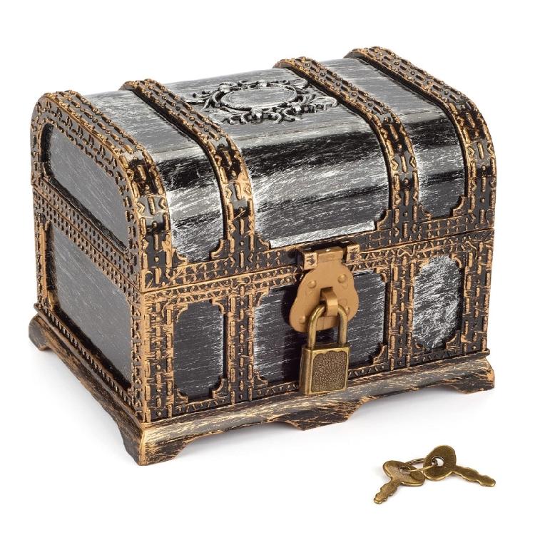 Child Safe ABS Pretend Treasure Box for Educational Role Playing and Daily Storage Tool