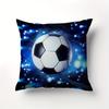 1Pc Sports Ball Football, Single-sided Printed Pillow Sofa Cover - Peach Leather Velvet Pillow Cover 45 * 45cm