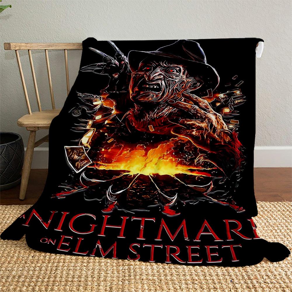 1pc Nightmare on Elm Street - Throw Blanket, Soft, Flannel Blankets, Living Room, All Seasons Use-102756
