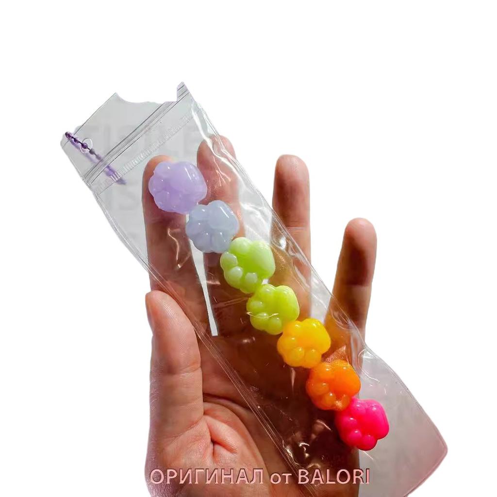 New Mochi Taba Squishy Cute Colorful Macaron Mini Kitten Paw Finger Toy Cute DIY Accessories Soft Kawaii Gift Soft Girl Hang-up