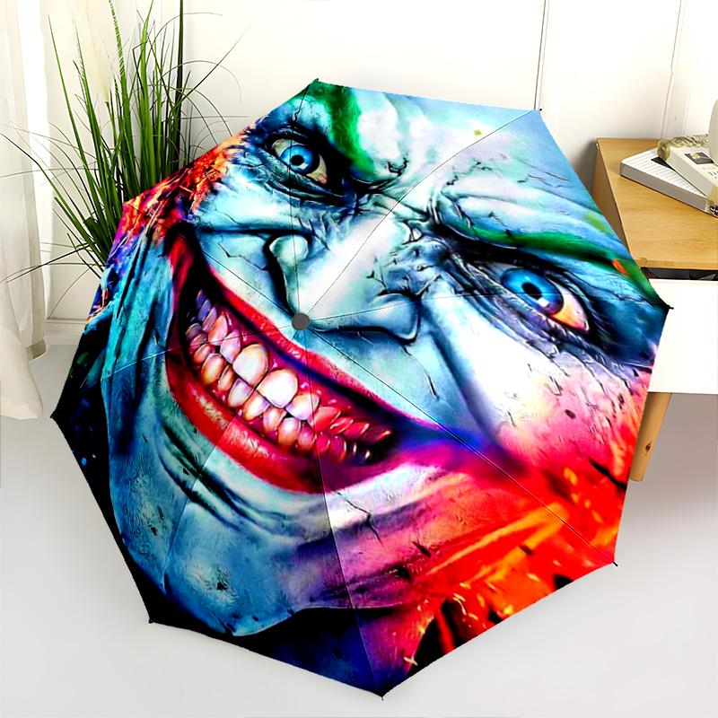 Joker Points Gun Folding Umbrella Portable 8 Paraphenoid Bones Umbrella Three Folds Sun Umbrella