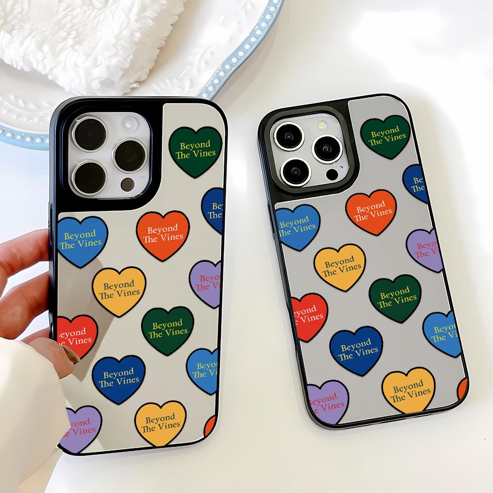 Mirror Phone Case for iPhone 15 11 13 14 for 15 16 Pro Max 12 13 16 Pro Cloud Flower and Animal Cute Style Phone Case
