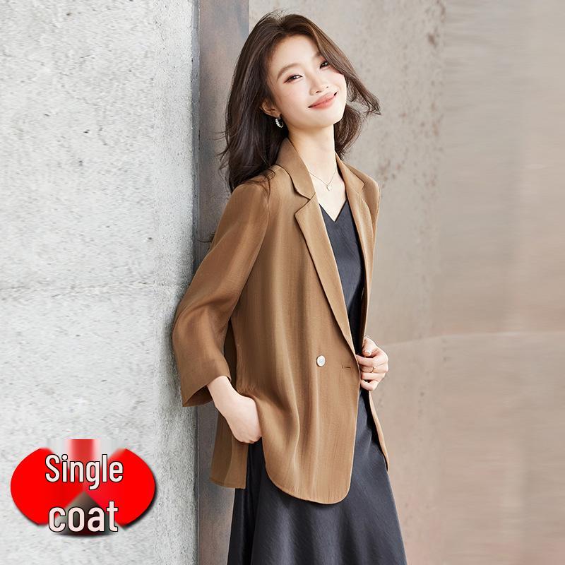 

Women s Three-Quarter Sleeve Lyocell Tencel Blazer Dress Set - 2026 Trend XXL