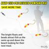 1Pack Saltwater Pompano Rigs for Surf Fishing Three Drops Pompano Rigs with Barrel Swivel Hook Floats Duo Lock Snap and Beads